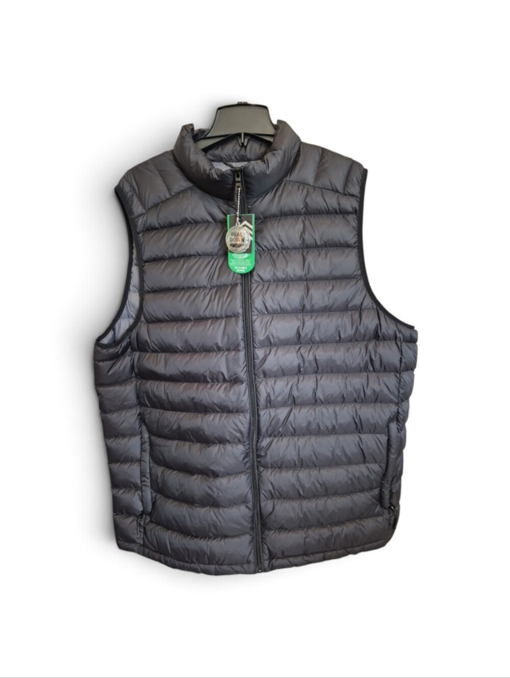 Solaris Men's XLT NWT $115 Black  Down Puffer Jacket Zip Closure , Zip Pockets
